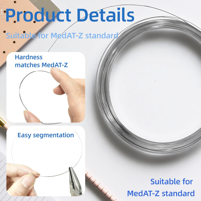 Exercise Wire for MedAT-Z 2025 - Thick Wire for Bending, Wire Thick Practical Material for Training, Training Wire for Selection Test, Stable for Precise Shaping, Easy to Cut to Size, 15.5 mx 2 Rolls