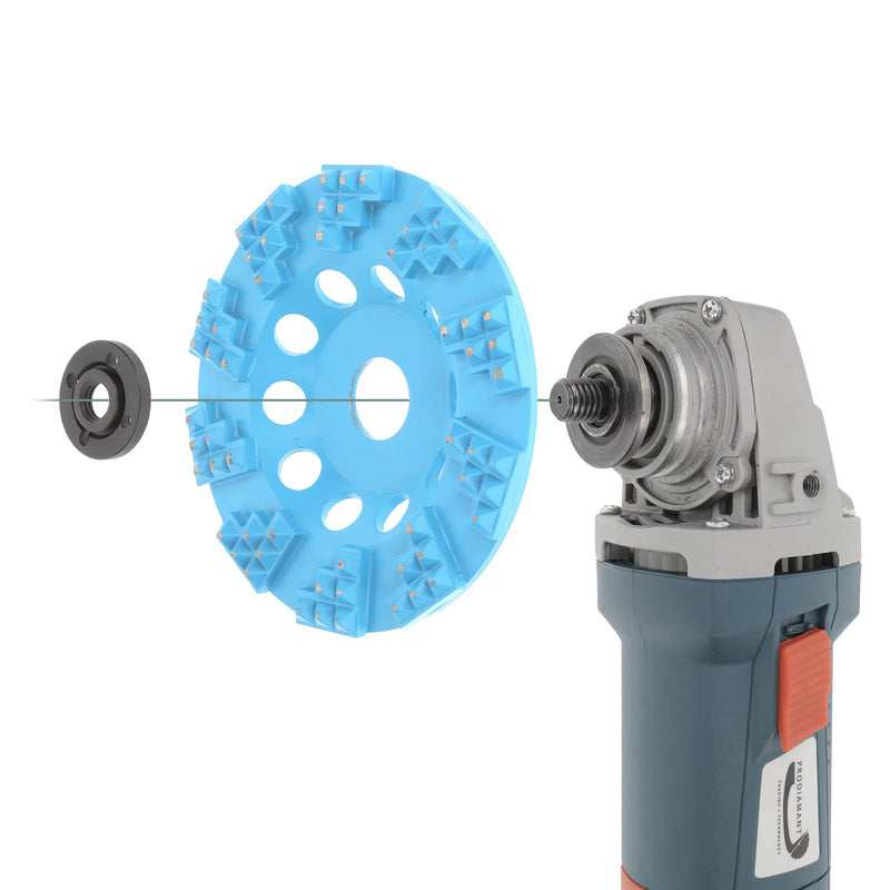 Prodiamant Professional Diamond Cup Wheel 125 mm x 22.23 mm | Aggressive grinder for epoxy seals and coatings, high material removal Ø125mm