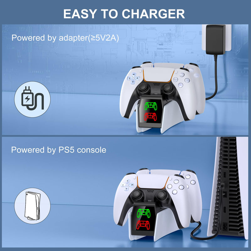 ps5 controller charger station PS5 Accessories Kits, charging station for PlayStation 5/Elite controller, Docking Station Replacement for DualSense Charging Station with USB C Cable