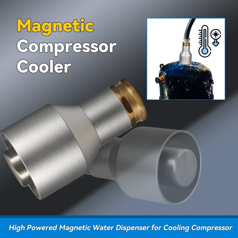 Magnetic Compressor Cooler, High Powered Magnetic Water Dispenser for Cooling Compressor, Cooling Overheated Compressor Quickly with Connecting Garden Hose Water