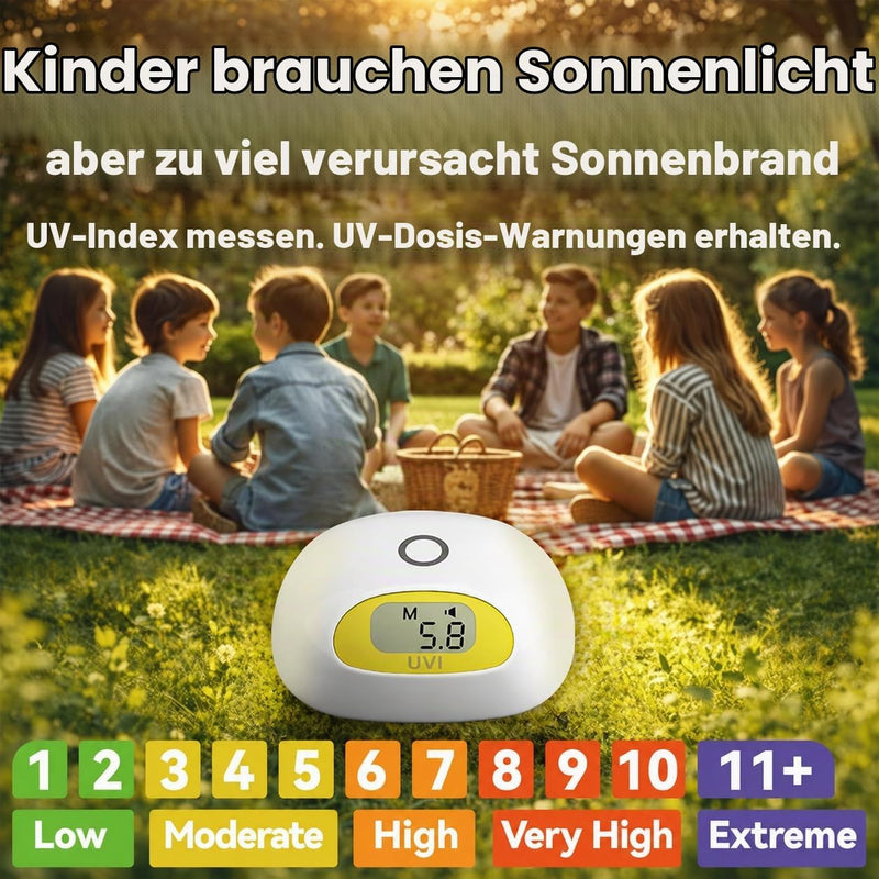 Sunlight UV Index Meter with UV Dose Reminder, Beep Alarm When Set UV Dose Limit is reached, Lifetime Unlimited
