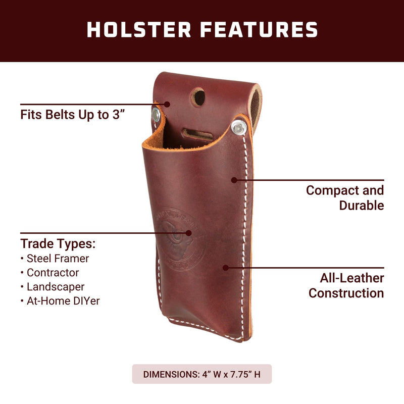 Occidental Leather Offset Tin Snip Holster - OxyRed - Fits Belts Up to 3" Wide - All-Day Comfort - Made in USA