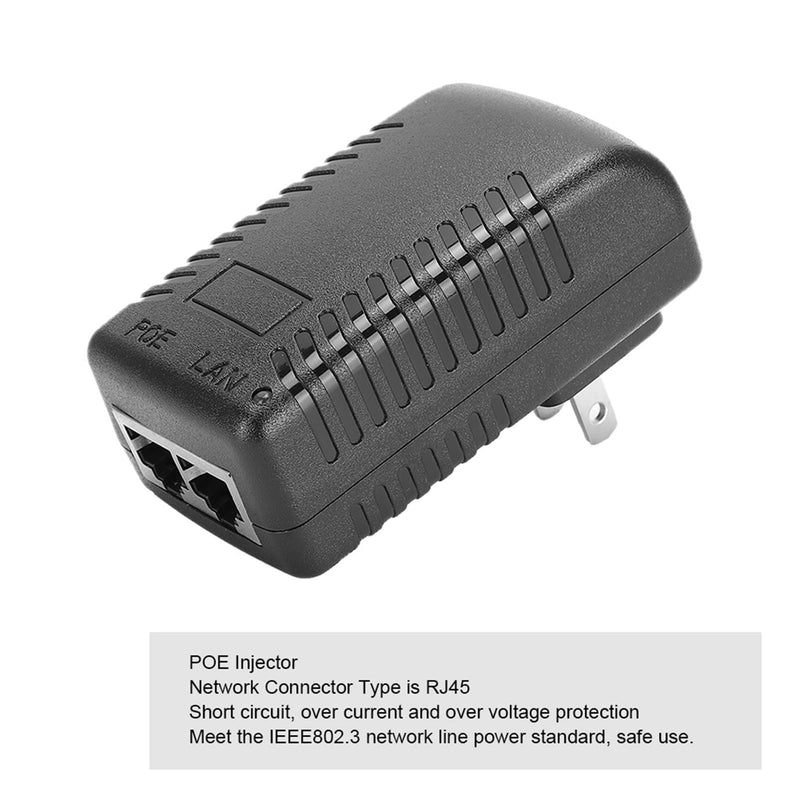 Yinhing Power Adapter Plug POE Injector EU/US Optional POE Plug POE Injector 100-240V DC 24V 1A Power Adapter Plug POE Plug POE Injector Adapter(US Plug) Us Plug