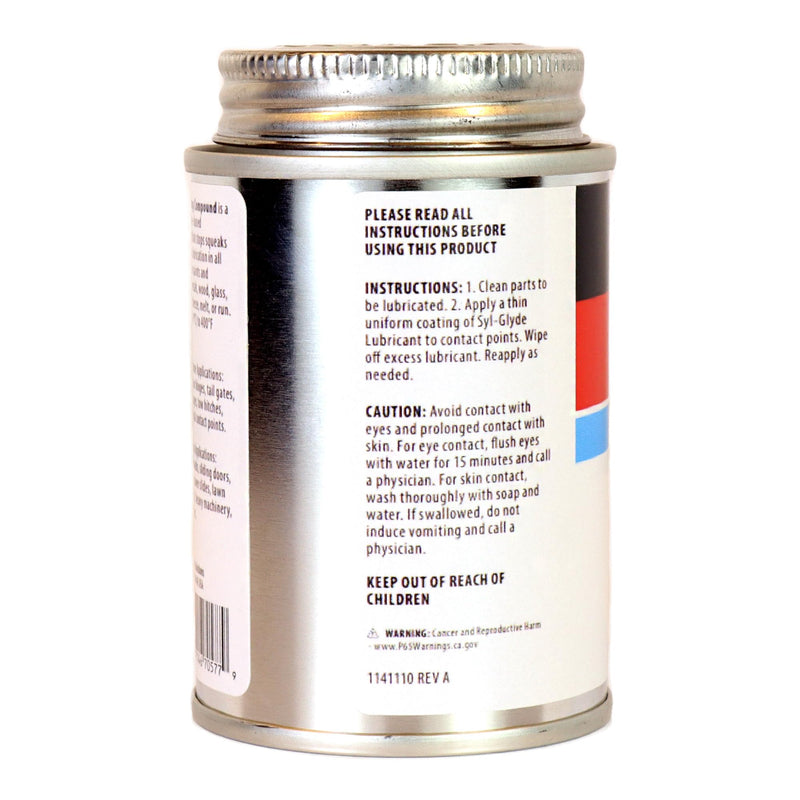AGS Automotive Solutions SIL-Glyde Brush Top Can Multi-Purpose All-Weather Lubricating Compound for All Surfaces, 4 oz Lubricant Can, Silicone Lubricant, Ensure Friction Resistance 4oz