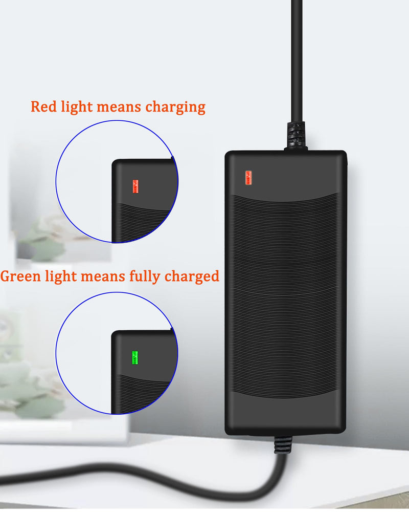 29.4V 2A Electric Scooter Charger(3 Plugs), Fast Universal Battery Replacement Charger for 25.2V Li-Batteries