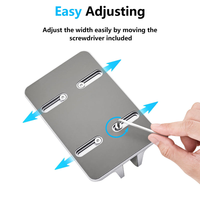 JARLINK Vertical Laptop Stand, Aluminum Laptop Holder Desktop Stand with Adjustable Dock Size (up to 17.3 inches) Compatible with All MacBook/Surface/Dell/Gaming Laptops (Silver) Silver 1-slot