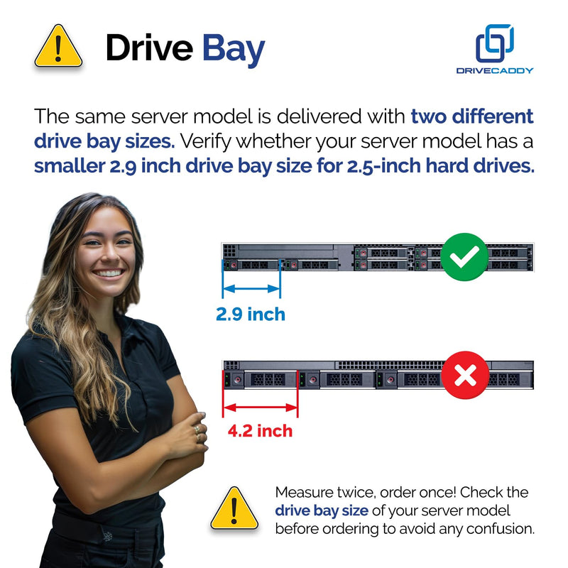 3-Pack 2.5" Hard Drive Caddy - Compatible for Dell PowerEdge Servers - 14-16th Gen T560 R660 R6615 R6625 R7615 R7625 R760 R760xs R760xa R860 R960 and more - SSD SAS SATA NVMe Tray