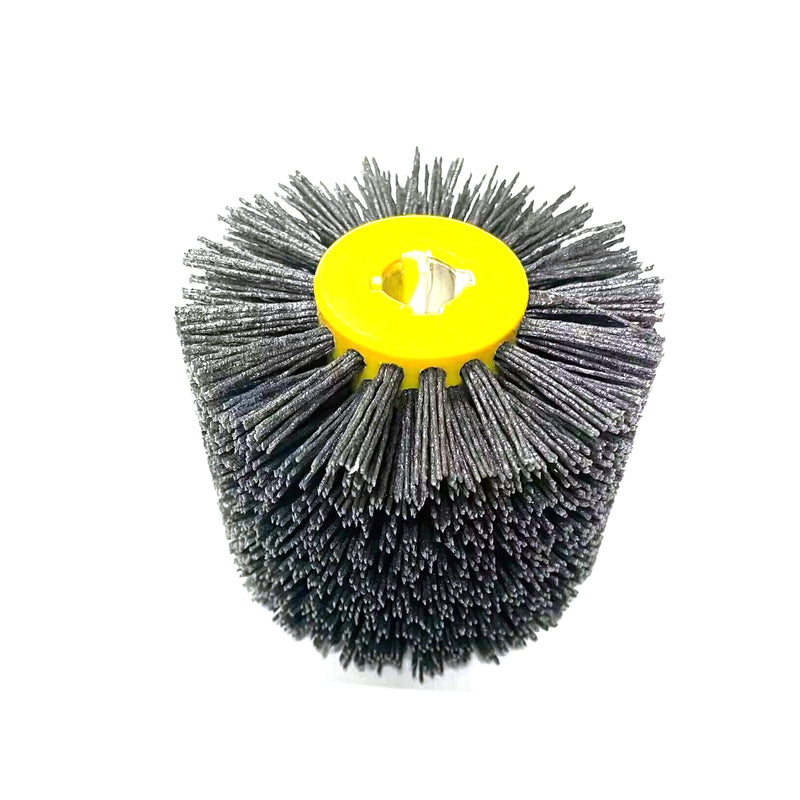 JVJ nylon brush polishing grit #80 wire drawing wheel brush polishing brush for satin finishing machine sanding brush bristle brush grit brush 80 grit