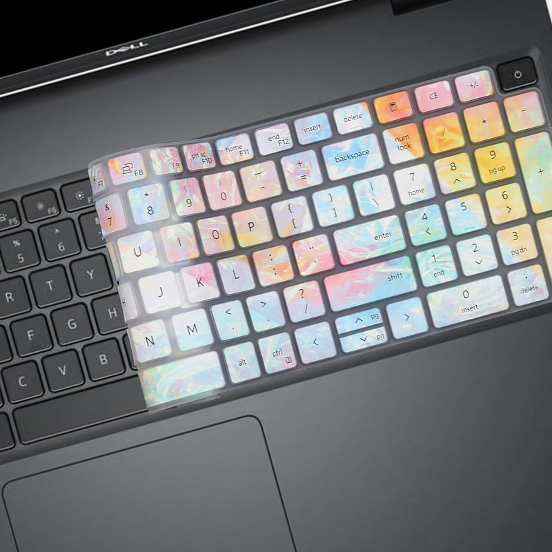 Keyboard Cover for Dell Latitude 5550 5540 5530 5531 5520 5521 3540 15.6" Laptop Keyboard Skin,Dell Precision 3560 3561 3570 3571 3580 3581 3590 3591 15.6" Laptop Keyboard Cover Protective Skin-Colors Colors