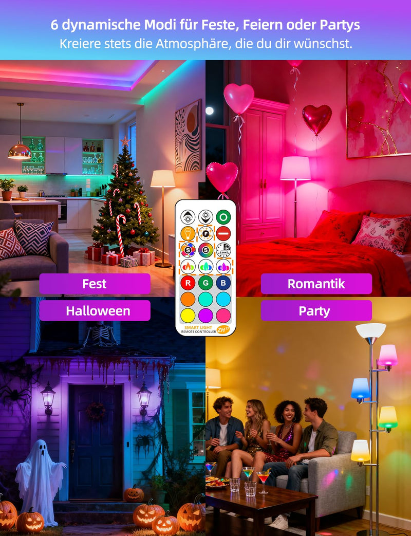 iLC LED Light Bulb Replaces 85W, 1000 Lumen, RGB Light Bulb With Remote Control, Color Change, Warm White (2700 Kelvin), Edison E27 1 piece (pack of 1)