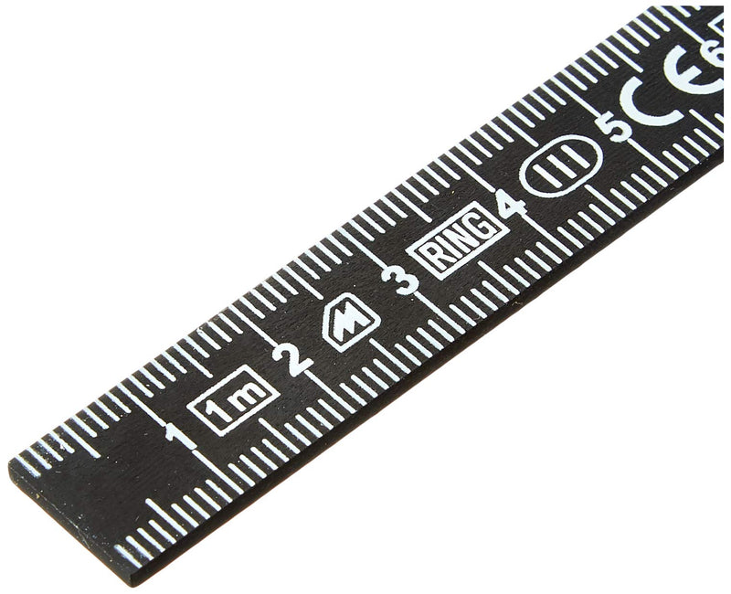 Metrica 19060 Fiberglass Ruler 1m, Black