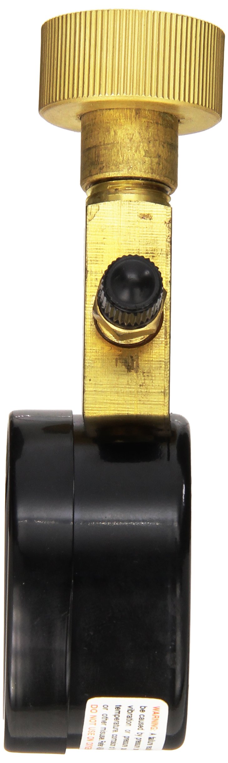 Winters AOM-204TM Air Over Water Test Gauge, 1/4" NPT Top Mount with 3/4" Female Hose Connection, 2" Dial, 0-200 PSI Input Range