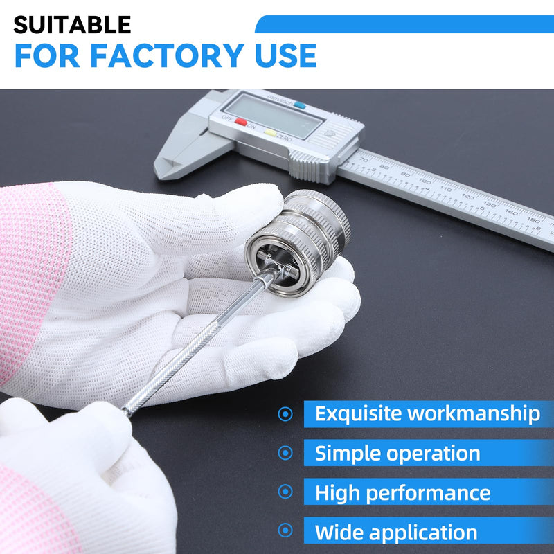 6Pcs T Bore Hole Gauges Set Bulk, 5/16" - 6" Range - Smooth Action Telescoping Gauge with Lock, High Precision Telescopic Bore Gauge T-Gage Set, Complete Measurement Kit Includes Pouch