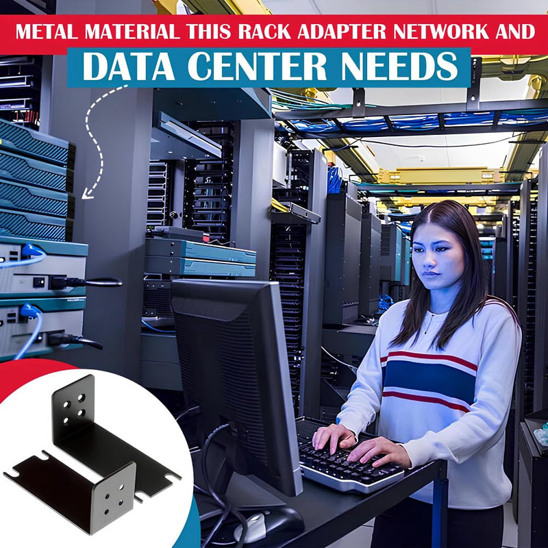 Cables and Kits - 1RU Rack Mount Kit - 8 Port - 1U Metal Ears Compatible with Cisco SF300 and SG300 19" Series - Ideal for Servers, Network Equipment and IT environments
