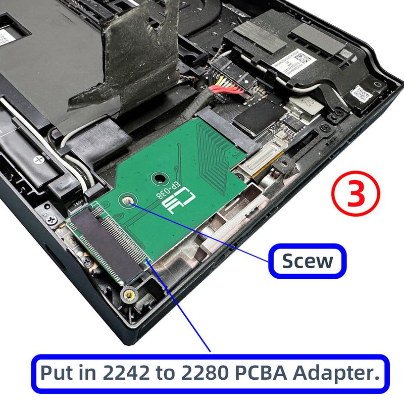 chenyang M.2 2242 to 2280mm NVME M-Key SSD Upgrade Extension Adapter Compatible with Legion Go Game Boy NVME 2242 to 2280