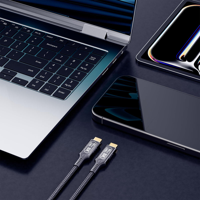 long usb c to usb c cable 10ft/3 M Compatible With Thunderbolt 4/3,usb4 cable 40gbps data,type c 240W fast charging,8K/4K HD Video for Monitor,usbc male to male apply to Laptop,Hub,Tablet,Smartphone. 10 ft
