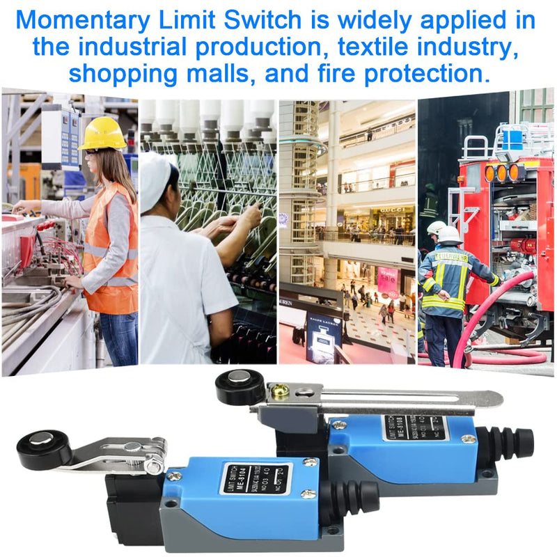 Adjustable limit switch, OTTYMO 2 pieces limit switch, momentary limit switch, limit switch ME-8108/ME-8104 5A 250V AC / 0.4A 115V DC limit switch limit switch for electrical control switches
