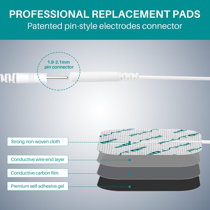 Tens Unit Pads 44 Pcs Tens Electrodes Replacement Pads for Electrotherapy