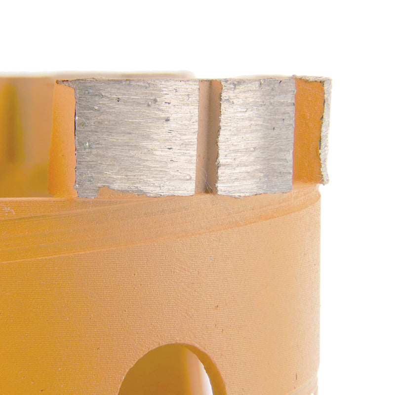 Prodiamant Premium Diamond, Core Drill for Masonry, orange | 6 diamond segments, long service life, 60 mm usable length, fast drilling in masonry, brick and concrete 68mm