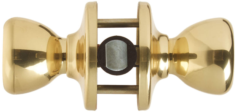 Kwikset 200M 3 CP 7/8RFL RCS 92001-519 Mobile Home Hall and Closet Door Knob in Polished Brass (Pack of 2) Pack of 2