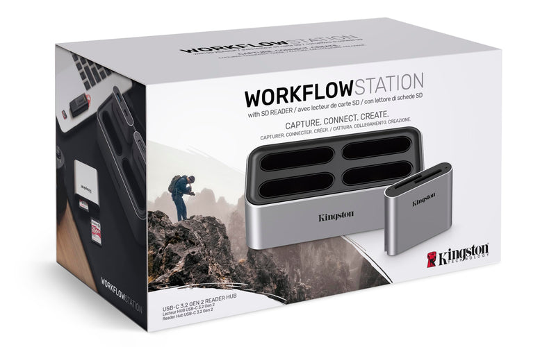 Kingston Workflow Station with SD Reader | Customizable USB 3.2 Gen 2 Dock | Support up to 4 Readers | WFS-S