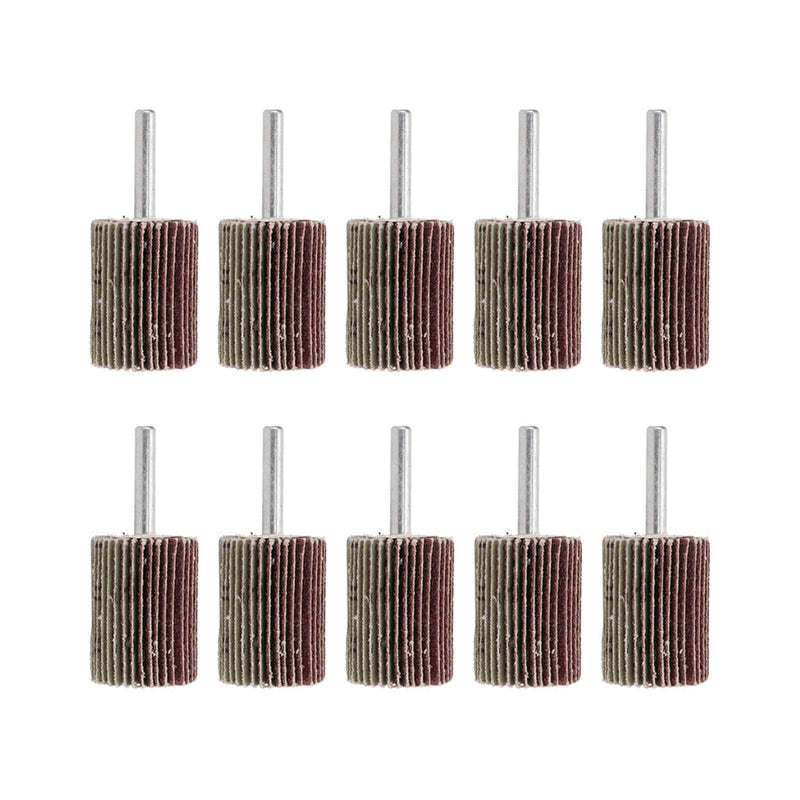 Pack of 10 Flap Grinder 60 Grit Flap Grinder 30 x 40 x 6 mm for Drill/Rotating Tool for Removing and Polishing Rust Paint