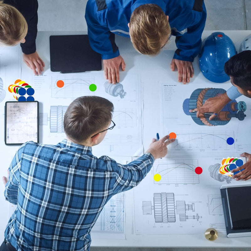 ChromaLabel 1 Inch Round Label Permanent Color Code Dot Stickers, 1000 Labels per Dispenser Box, Red (Pack of 2) 1" (Pack of 2)