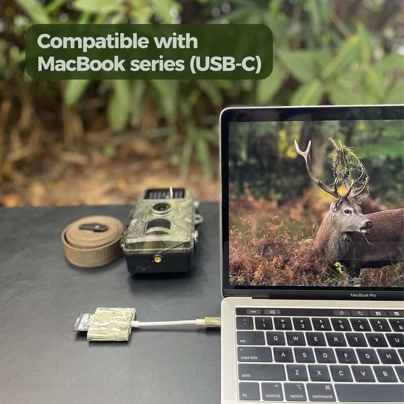 Trail Camera Viewer, Game Camera SD Card Reader for Hunters to View Images and Videos for iPhone 15 or Later and Android (USB-C) For iPhone 15 or later, Android (USB-C)