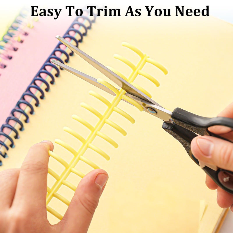 20 Pcs Spiral Binding Coils, Plastic Binding Combs 30 Ring Diameter 0.47inch Add Pages to Notebooks, Snap Close Comb Binding Spines Binder Tabs Dividers, Spiral Notebook Maker Open and Close Easily