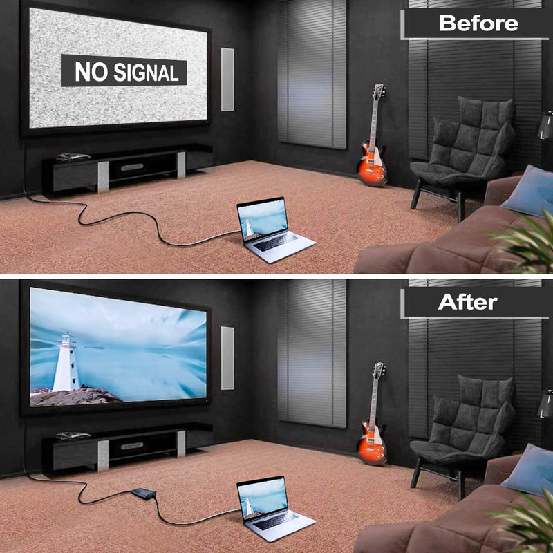 4K 2K 1080P 3D HDMI Booster, JerGO HDMI 2.0 Signal Amplifier Repeater Boost Up to 200ft Transmission Distance 18Gbps Bandwidth