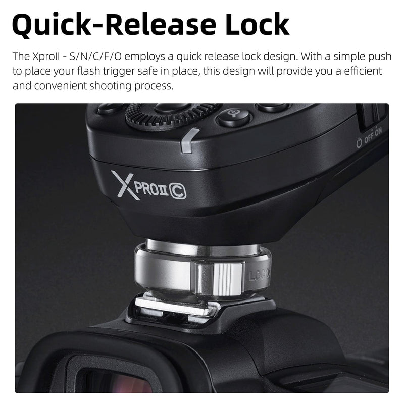 Godox XProII-C TTL Wireless Flash Trigger 1/8000s HSS, TCM Instantaneous Switching, APP Control, 16 Groups 32 Channels, Large LCD Display, Stable Signal, Responsive, Suitable for Canon Cameras