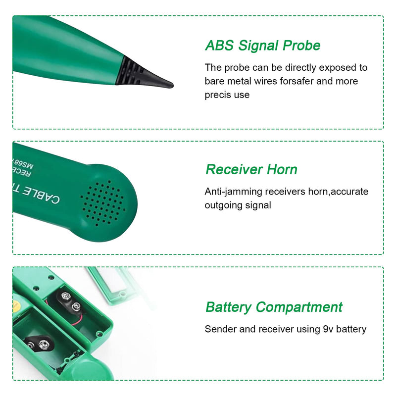 Cable Tracker, Cable Break Detector, MS6812 Telephone Line Tracker | Professional network cable tester, tester cable tracker for passage of the test circuit and checking cables