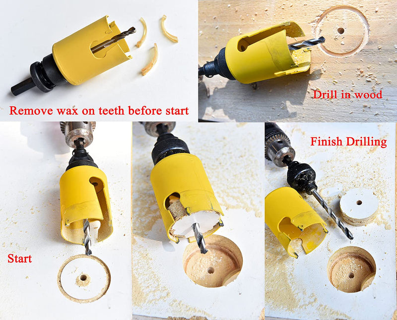 MaxTool 4-1/2" TCT Hole Saw 114mm Carbide Tip Holesaw 2.25" Deep with 5/8-18 Thread for Cut Asphalt Brick Concrete MDF Tough Material; CT00Y57R432 4-1/2"