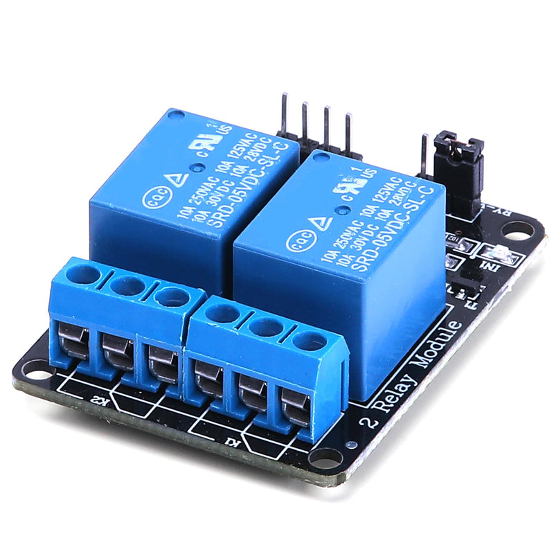 Yizhet 2pcs DC 5V 2 Channel Relay Module with Optocoupler | Relay Shield, For Raspberry Pi, Arduino, TTL Logic, PIC, DSP, AVR & ARM Projects