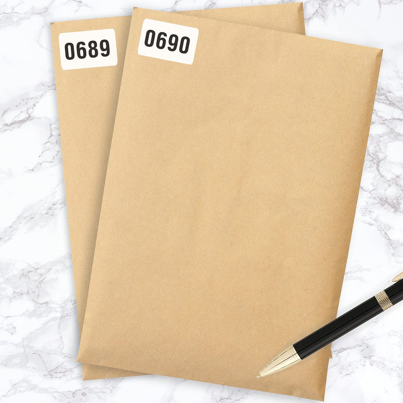 [Australia - AusPower] - Consecutive Numbered Labels (0501-1000) / 1" x 1.5" Stickers / 500 Small Business Product Number Tags / Made in The USA 