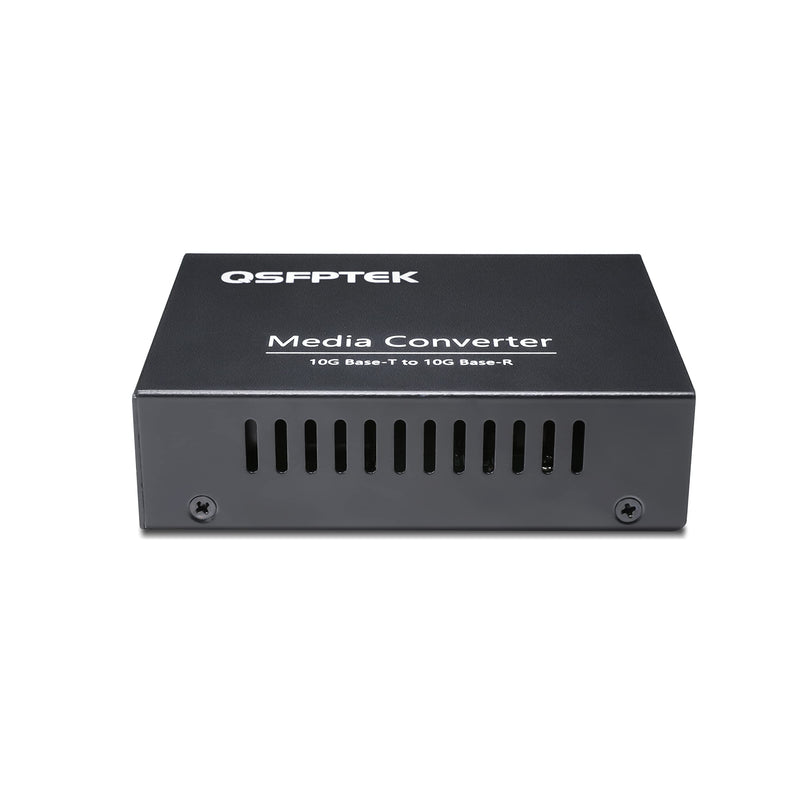 10G SFP+ to RJ-45 Media Coverter, 10 Gbps Gigabit Copper UTP Ethernet Fiber Optic Converter, Unmanaged 1x 100M/1G/2.5G/5G/10GBase-T RJ45 to 1x 10GBase-X SFP+ Slot, Support 10G SR/LR SFP Module Normal 1Pack