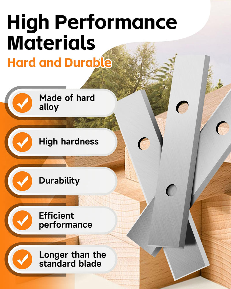 2-3/8"(60MM) Carbide Paint Scraper Blade, 10Pcs Double-Edged Reversible Replacement Heavy Duty Blades, Fit for TJATSE, Oneida Air, Warner100X Scraper, for Paint, Wood, Glue and Concrete 2-3/8"(60MM)