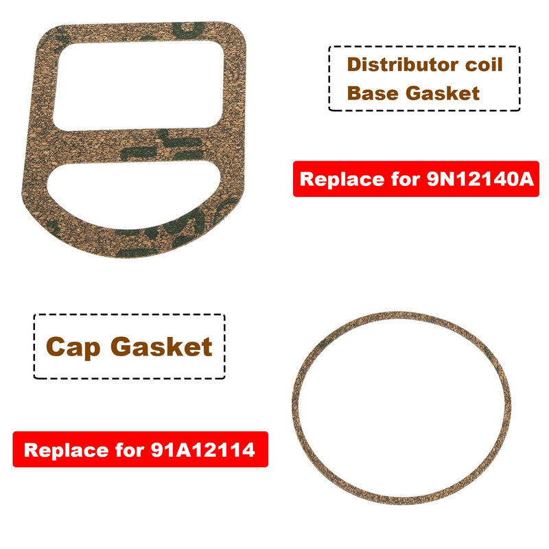 9N12104 Distributor Gasket Set for Ford/New Holland Tractor 2N/8N/9N,Replaces for 91A12114 9N12140A 9N12143 9N12276B