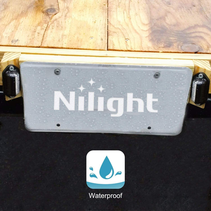 Nilight 2PCS 12V LED License Tag Light Convenience Courtesy Door Step Lights Waterproof Rainproof Dome Cargo Lights Under Hood Lights Legal for Car Truck RV Trailer License Plate Light