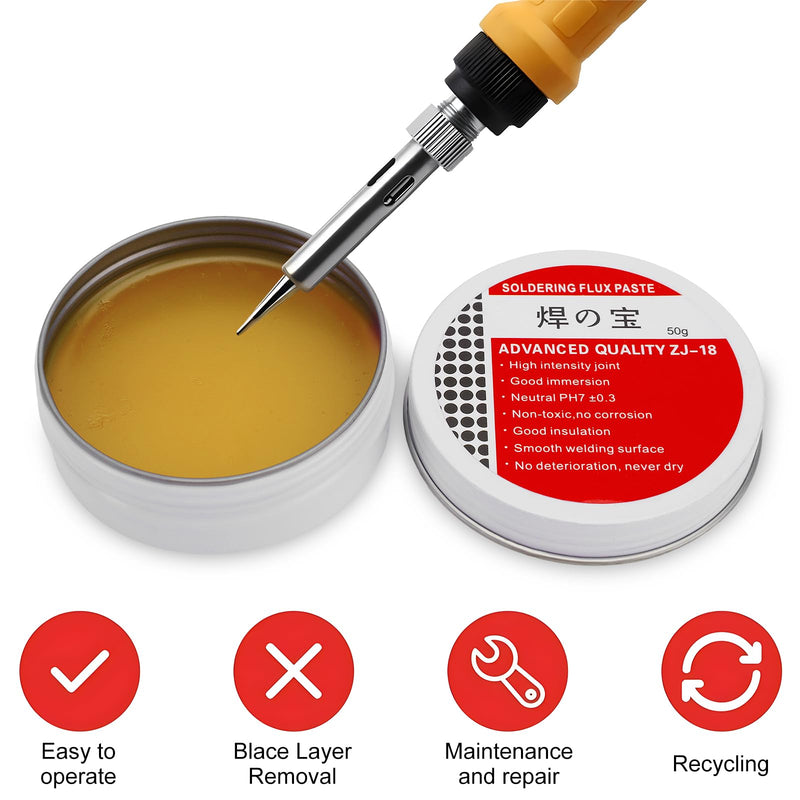 50g solder paste, soldering flux tin paste, solder wick, no clean formulation (lead free)