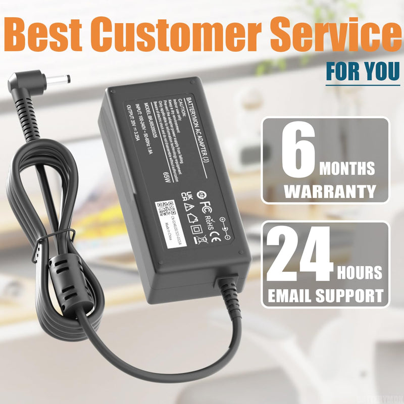 65W Power Cord for Lenovo Ideapad Flex 5 Charger, Flex 4 5 6 1470 1480 1570 1580 4-1130 Ideapad 3 S145 S150 S340 S740 710s 720s 320 330 Yoga 710 720 V14 V15 V17 Laptop AC Adapter (20V 3.25A 4mm Tip)