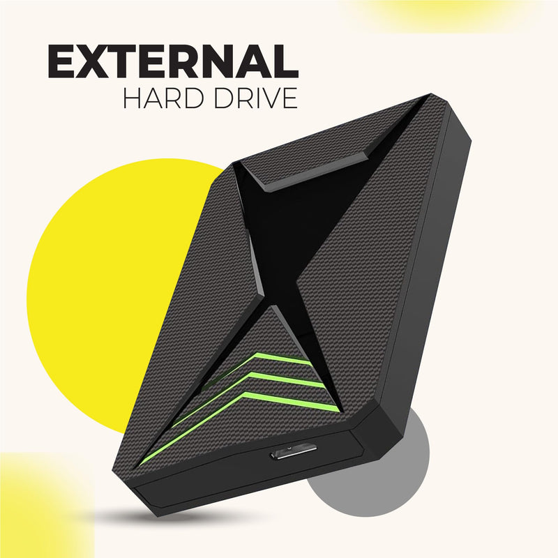 1TB External Hard Drive Portable USB 3.0 External HDD with RGB Light – High-Speed Data Transfer Data Storage Drive Compatible with PS3, PS4, Desktop, Laptop, Gaming Consoles, and More 1TB