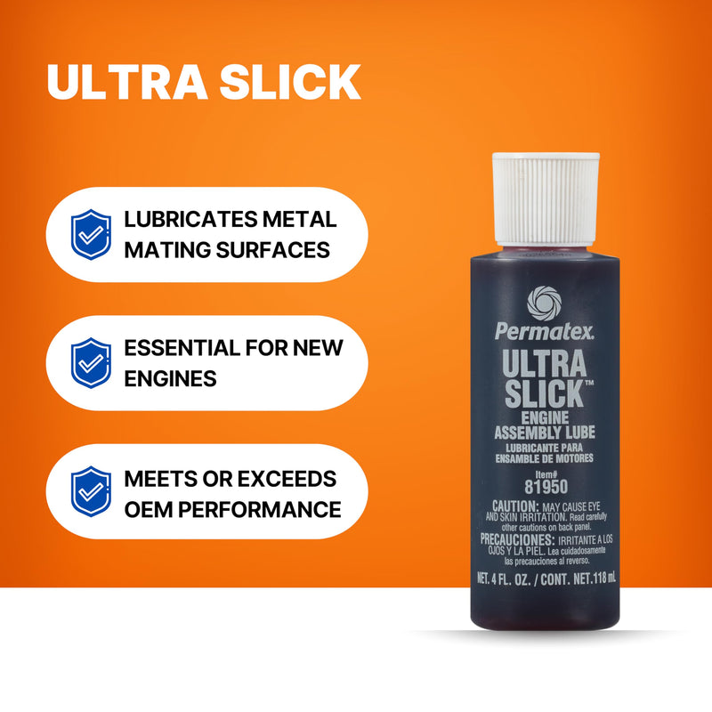 Permatex 81950 Ultra Slick Engine Assembly Lube, 4 oz. , Red