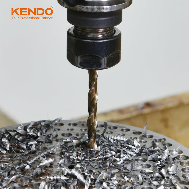 KENDO 5/16 Inch Cobalt Drill Bits (13pcs), M35 High Speed Steel, 135 Degree Tip, Jobber Length Twist Drill Bit Set for Hard Metal, Stainless Steel, Cast Iron, Wood and Plastic, with Storage Case 5/16" (13Pcs)