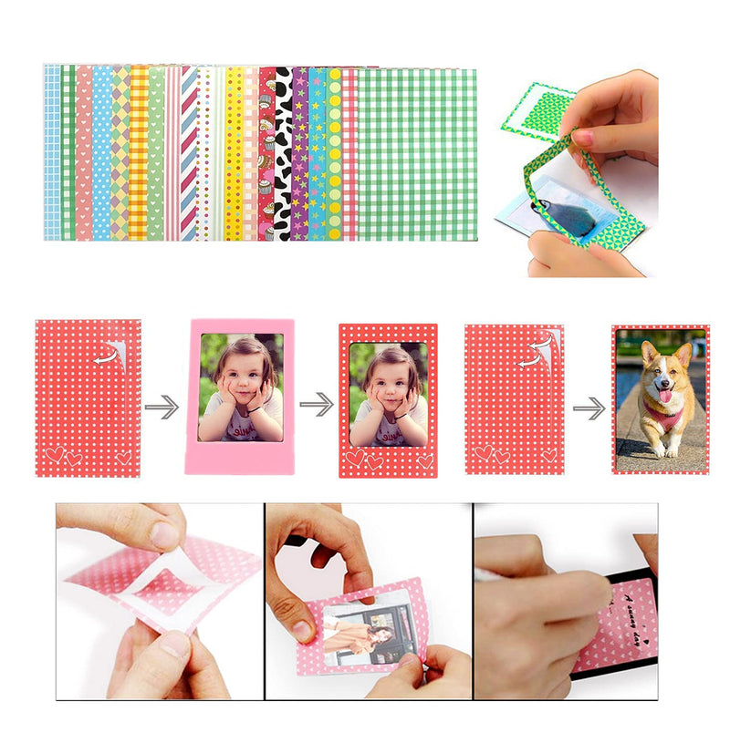 Colorful Mini 11 Accessories 312 Pcs Accessories Compatible with Mini 9 8 90 70 11 12 Include Mini Sticker for Film Desk Frames