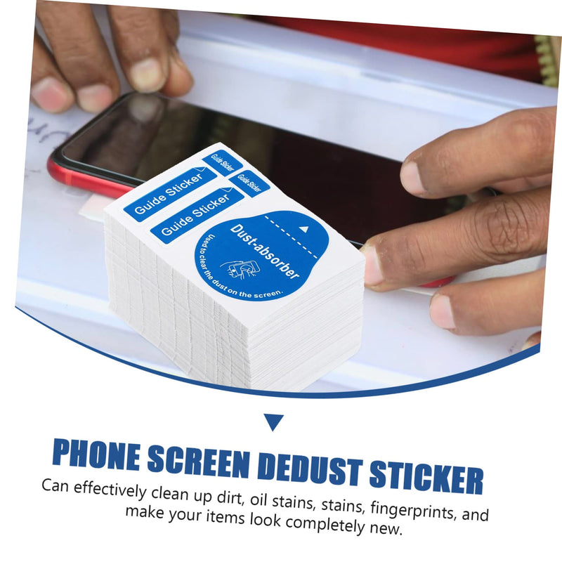 Uonlytech 200pcs Film Dust Removal Sticker LCD Screen Removal Stickers dust Removal Phone Screen Cleaning Tool Screen Cleaner Tool Phone Screen Cleaner Crystal Keyboard Stickers Blue 6X4.3CM