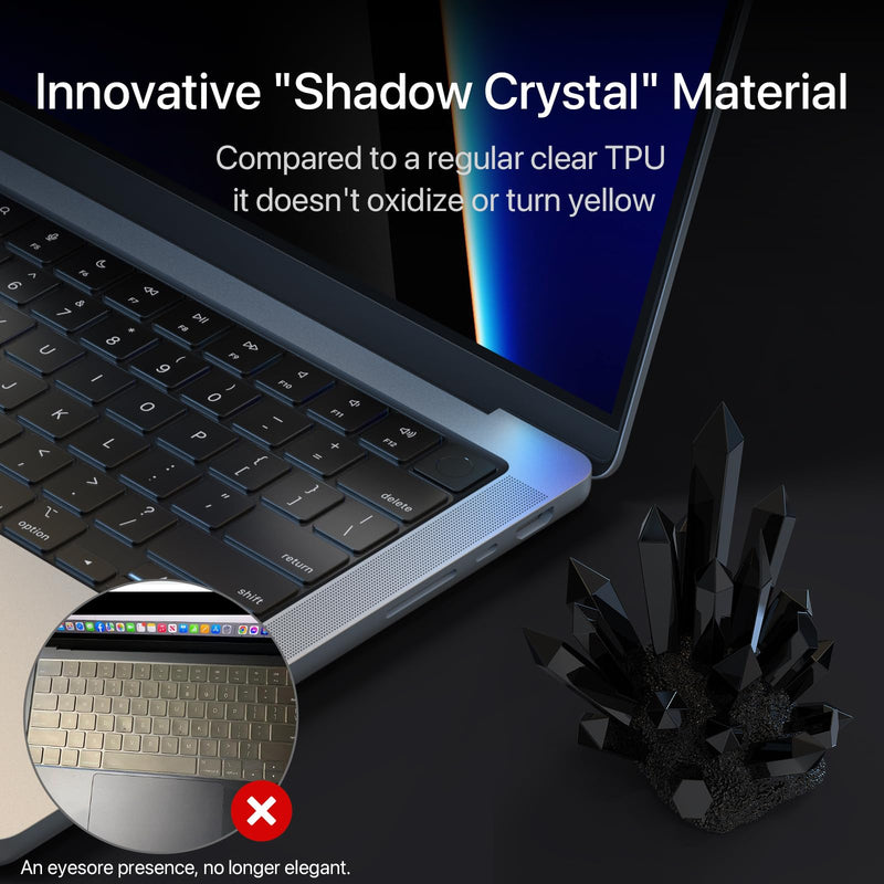 Premium Keyboard Cover Protector, Ultra Thin Keyboard Skin for 2023 MacBook Air 15" M2 A2941, MacBook Pro 14"/16" M3/M2/M1 A2918 A2992 A2991 A2779 A2442 A2780 A2485, MacBook Air 13" M2 A2681 Translucent
