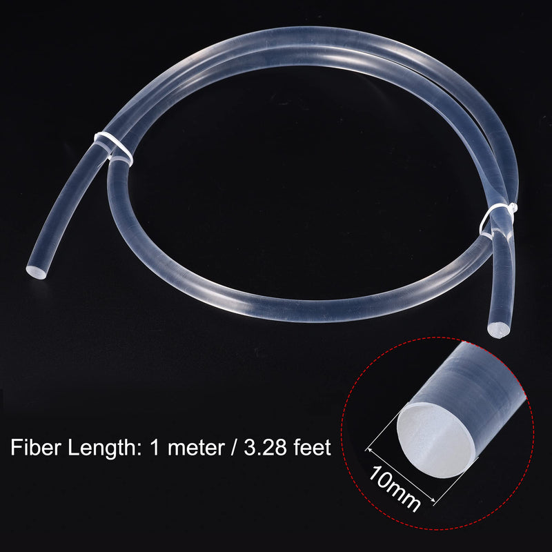 sourcing map PMMA side glow fiber optic cable 10mm 1M for LED light guides in the house, hotel