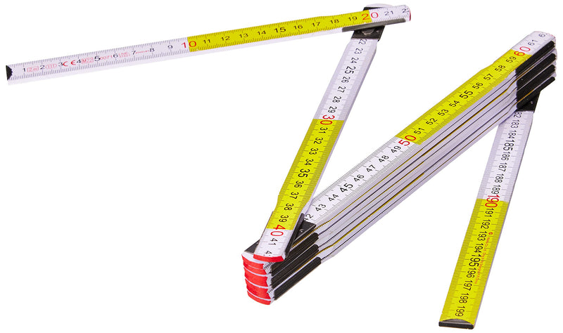 Stanley 0-35-458 Wood Folding Rule, White, 2 m/17 mm