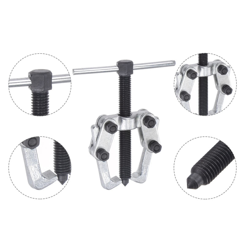 uxcell 2.36" 2-Jaw Gear Puller for Bearings, Pulleys Remove, High Carbon Steel Separate Lifting Device 10mm - 40mm